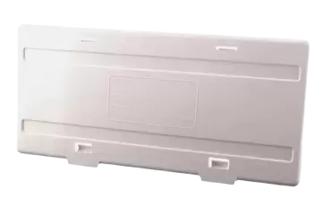 Winter cover for Reiss universal grille with a surface area of 360x165 mm for caravans, motorhomes and campers. Beige colour.