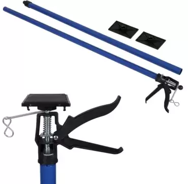 Multi-use telescopic aluminum strut ideal for separating loads in caravan, motorhome and camper garages.