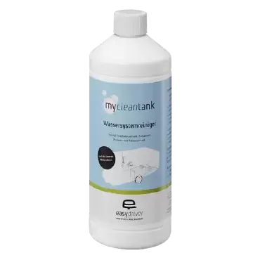 Cleaner and bacteria remover for clean water tanks and pipes in caravans, motorhomes and campers.