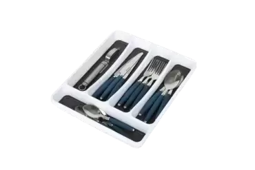 Anti-slip tray for cutlery in caravans, motorhomes and campers.