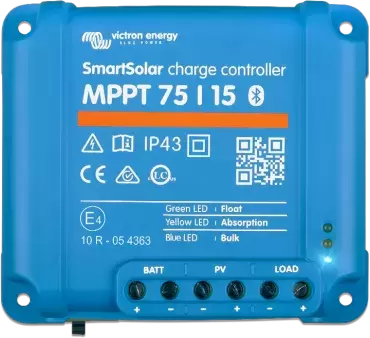 Victron Energy MPPT 75/15 Bluetooth SmartSolar solar regulator for motorhomes and campers.