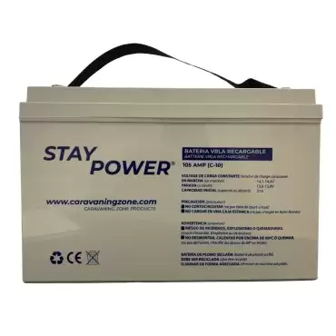 Stay Power 105AH Hybrid/Gel battery for stationary, caravans, motorhomes and campers.