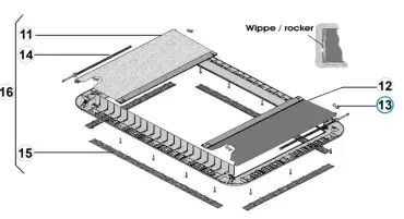 Replacement kit of fixing clips for Dometic Heki 2 skylights for motorhomes, caravans and campers. Ref. 25-4460000107