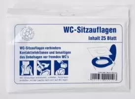 Hygienic toilet seat protector for portable and fixed toilets. Ref. 96061