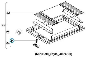 Replacement drive pinion for Dometic Midi Heki Style 400x700 skylights for motorhomes, caravans and campers. Ref. 82-4460000227