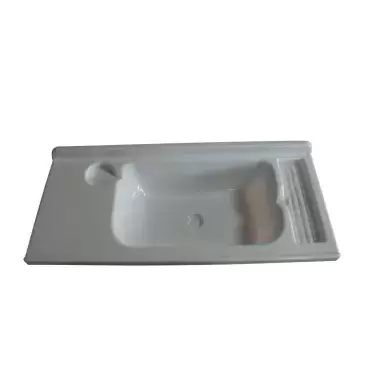 White washbasin 680x300 mm for caravans, motorhomes and campers.
