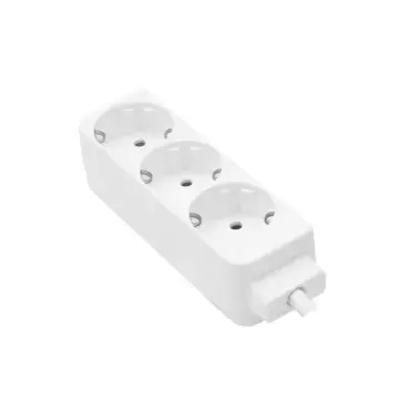 Multiple base extension cord with 3 230v/16a outlets 1.5 meter cable for multiple uses. Ref. LU-1006