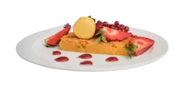 White flat plate 27cm diameter made of very resistant polycarbonate. Suitable for household appliances.