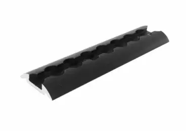 Black anodized aluminum bar support with spacers for motorhome/camper trailer hooks - Ref. 44577