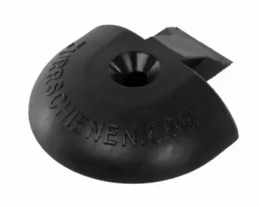 Black round cap/terminal for aluminum bar with spacers for motorhome/camper trailer hooks. Ref. 20-445770