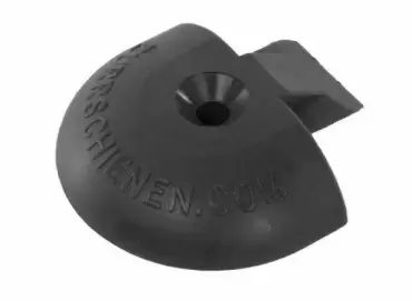 Anthracite gray round cap/terminal for aluminum bar with spacers for motorhome/camper trailer hooks. Ref. 21-445771