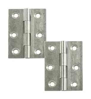 Chrome flat hinge 40x35 mm blister for motorhome, caravan and camper