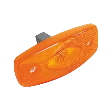 Orange side position light with bulb for motorhome, caravan and camper