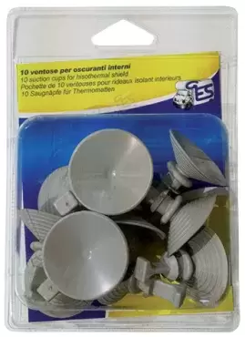 Pack of 10 suction cups for interior insulation for motorhomes, caravans and campers