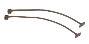 Brown fastening flange for folding doors of motorhomes, caravans and campers