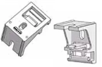 Attachment for flexible curtain rail guide for caravans, motorhomes and campers.