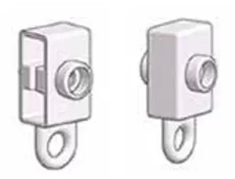 Attachment for flexible curtain rail guide for caravans, motorhomes and campers.