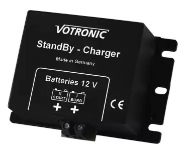Votronic brand intelligent battery charger for motorhomes, caravans and campers.