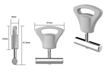 Adjustment stop for awning guide for motorhome, caravan and camper.