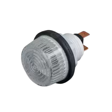 White round Hella direction indicator for motorhome, caravan and camper