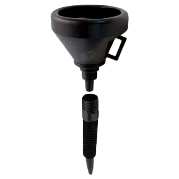 Funnel with flexible tube and filter for transferring liquids, 16 cm diameter