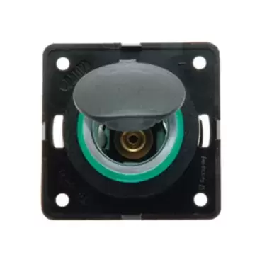 Recessed 12 volt outlet with Berker line cover for caravan, motorhome and camper