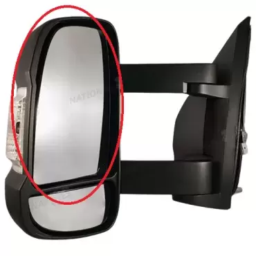Replacement upper left rearview mirror Fiat Ducato chassis 250 for motorhome