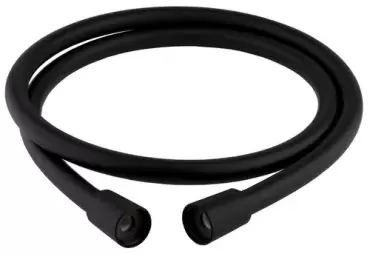 1.6 m black shower hose with 1/2" union nuts on both sides for motorhome, caravan and camper