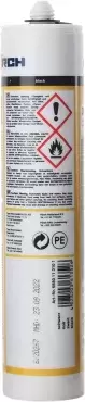 Forch Black polymer strong hybrid mounting adhesive for caravans, motorhomes and camper vans.
