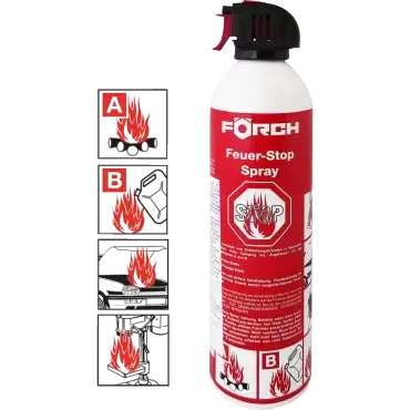 Forch fire extinguisher spray extinguisher for caravans, motorhomes, campers and overland 4x4s, famous in El Hormiguero.