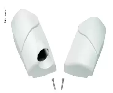 Right and left end cap for Omnistor 5003 white awning for motorhome, caravan and camper