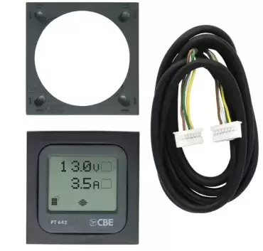 CBE digital control unit for 2 tanks, clean and gray water from caravans, motorhomes and campers.