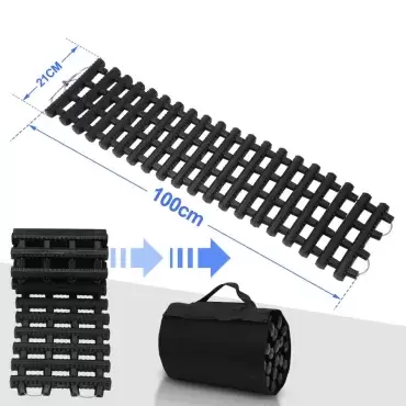 Rollable and reinforced unblocking plates for overland 4x4 vehicles, motorhomes and campers, kit of 2 units.