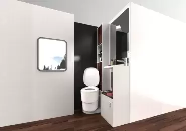 WC Clesana toilet WITHOUT water with bag system for caravans, motorhomes and campers.