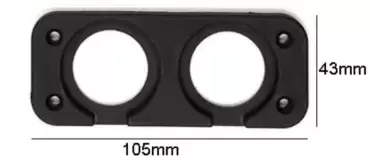 Double frame for USB sockets, voltmeters, etc. for caravans, motorhomes and campers.