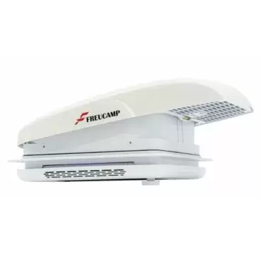 Skylight with Maxxfan type fan with white external cover, caravan, motorhome and camper.