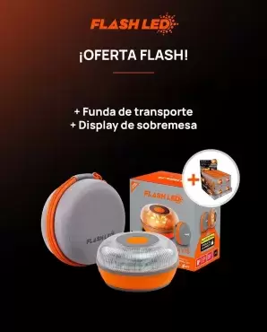 Geolocatable Flash Led V16 emergency light with connectivity included up to 2038 + GIFT protective case.
