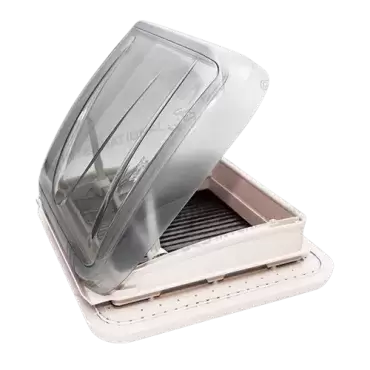 40x40 skylight with double glass, blackout blind and integrated mosquito net for caravans, motorhomes and campers.