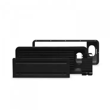 Replacement black grille for Dometic LS100 refrigerator with chimney for caravans, motorhomes and campers.
