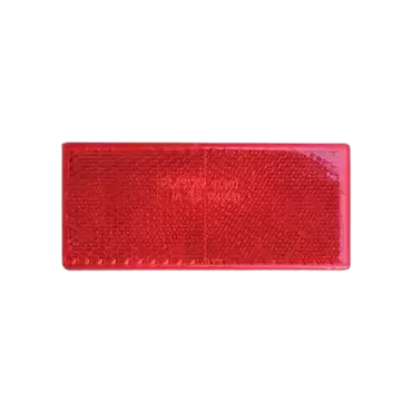 Red adhesive reflector 90x40 mm for motorhome, caravan and camper.