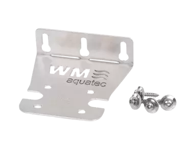Support for WM Aquatec filter equipment in stainless steel for caravans, motorhomes, campers and 4x4 overland.