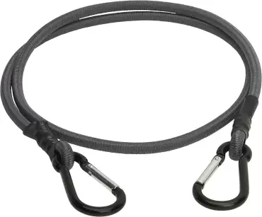 Multi-purpose 150 CM elastic rubber rope with carabiners at the ends, camping, caravanning, camper and 4x4 overland.