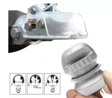 Universal anti-theft device for trailer hitches.