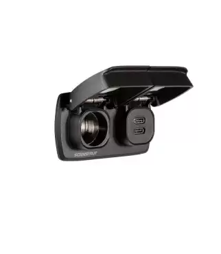 SCANSTRUT Dual USB-C 12V Power Socket with Protective Cover for Caravans, Motorhomes, Campers and Overland 4x4s.