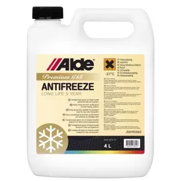 Alde 4-litre premium glycol antifreeze for motorhome heaters.