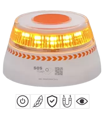 V16 Geolocated beacon visible 360º at 1 km.