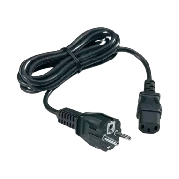 230 V cable with Shuko F - C13 plug for Nordelettronica CRB717 and CRB721 battery chargers or generic use.