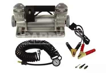 Double head air compressor 150 PSI, 150 L/MIN for caravans, motorhomes, campers and 4x4 overland.