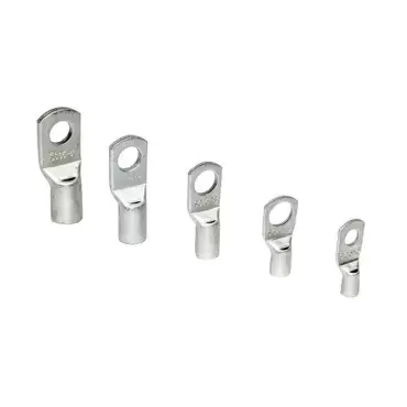 Metallic terminal for 6 mm cable with 5.3 mm screw hole.