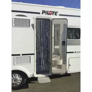 Tricolor curtain entrance door caravan motorhome